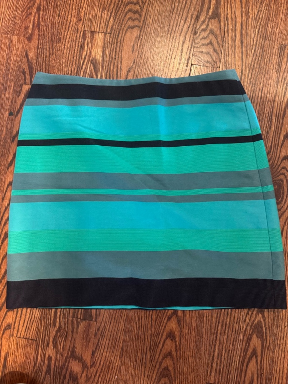 Striped Aqua & Teal Women’s Pencil Skirt